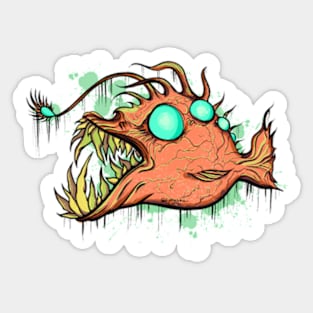 Angler fish monster Sticker